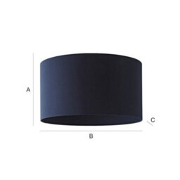 Valuelights Reni Navy Fabric Drum Ceiling Lamp Shade (D)45Cm - thumbnail 8