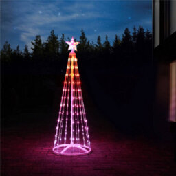 Pegdev - Pdl - Christmas 3D Rgb 202 Leds Smart Tree With Star Top, Remote, App, Usb Powered, 2M Lead, Indoor/outdoor, 1.5M - thumbnail 3
