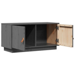 Vidaxl Tv Cabinet Grey 80X34X40 Cm Solid Wood Pine - thumbnail 5