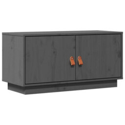 Vidaxl Tv Cabinet Grey 80X34X40 Cm Solid Wood Pine - thumbnail 2