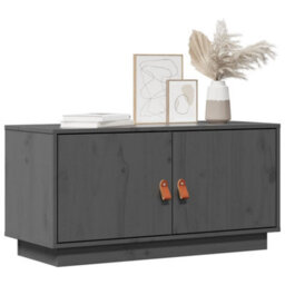 Vidaxl Tv Cabinet Grey 80X34X40 Cm Solid Wood Pine - thumbnail 3