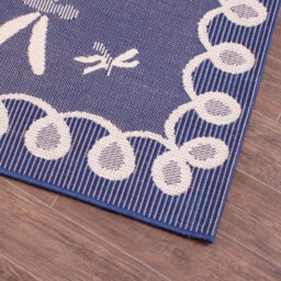 Blue Outdoor Rug, Animal Bordered Stain-Resistant Rug For Patio Decks Garden, 15mm Modern Outdoor Rug- 240Cm X 340Cm - thumbnail 4