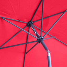 Sweeek - 3M Round Centre Pole Parasol Touquet Red - thumbnail 5
