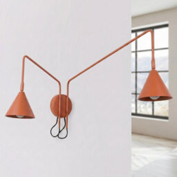 Sollux Lighting Nox Steel Red Ochre 2 Lights Modern Wall Lamps - thumbnail 2