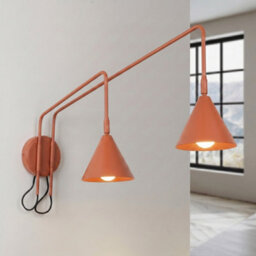 Sollux Lighting Nox Steel Red Ochre 2 Lights Modern Wall Lamps - thumbnail 3