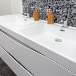 Plum&clay Eden Gloss White Wall Hung Vanity Unit With Resin Basin (W)1200mm - thumbnail 7