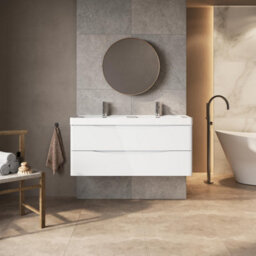 Plum&clay Eden Gloss White Wall Hung Vanity Unit With Resin Basin (W)1200mm - thumbnail 2