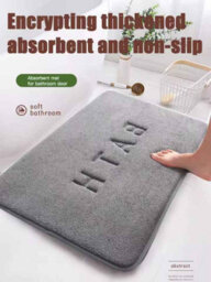 Luxury Memory Foam Bath Mat  Anti-Slip Coral Fleece Rug 40X60Cm - thumbnail 3