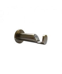 Antique Brass Quick Lock Cylinder Metal Curtain Pole Support Bracket Pair (35mm) - thumbnail 1