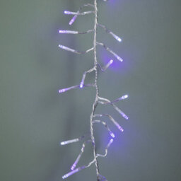 Samuel Alexander 9.3M 720 Led Christmas Cluster String Lights With Timer In Blue, Purple & White On Clear Cable - thumbnail 5