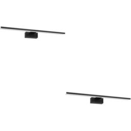 Loops 2 Pack Sleek 45Cm Led Black Mirror Wall Light For Modern Bathroom Decor - thumbnail 1