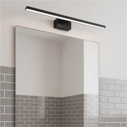 Loops 2 Pack Sleek 45Cm Led Black Mirror Wall Light For Modern Bathroom Decor - thumbnail 3