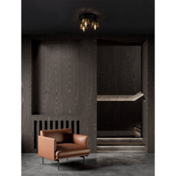 Luminosa Lighting Luminosa Sianna Shade Cluster Ceiling Light Smokey, Sandy Black, Brass Gold E27 3X12W - thumbnail 2