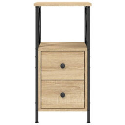Berkfield Bedside Cabinets 2 Pcs Sonoma Oak 34X35.5X70 Cm Engineered Wood - thumbnail 7