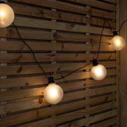 Samuel Alexander 4.5M Set Of 10 Frosted Ball Style Cap String Lights With Filament In Warm White - thumbnail 1