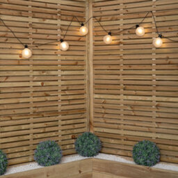Samuel Alexander 4.5M Set Of 10 Frosted Ball Style Cap String Lights With Filament In Warm White - thumbnail 2