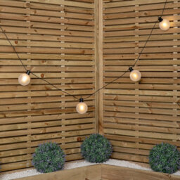 Samuel Alexander 4.5M Set Of 10 Frosted Ball Style Cap String Lights With Filament In Warm White - thumbnail 5