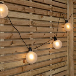 Samuel Alexander 4.5M Set Of 10 Frosted Ball Style Cap String Lights With Filament In Warm White - thumbnail 3