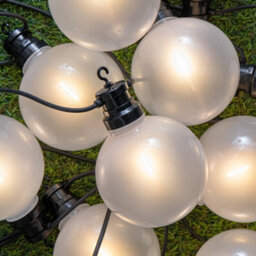 Samuel Alexander 4.5M Set Of 10 Frosted Ball Style Cap String Lights With Filament In Warm White - thumbnail 6