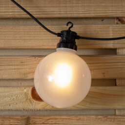 Samuel Alexander 4.5M Set Of 10 Frosted Ball Style Cap String Lights With Filament In Warm White - thumbnail 7