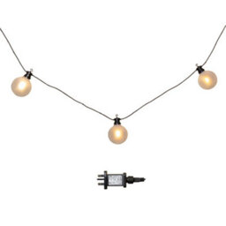Samuel Alexander 4.5M Set Of 10 Frosted Ball Style Cap String Lights With Filament In Warm White - thumbnail 8
