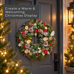 Neo 50Cm Christmas Wreath Front Door Artificial Festive Woodland Wreath - thumbnail 3