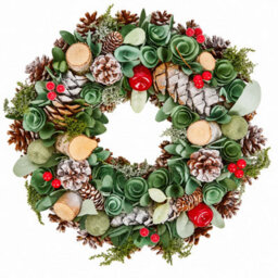 Neo 50Cm Christmas Wreath Front Door Artificial Festive Woodland Wreath - thumbnail 2