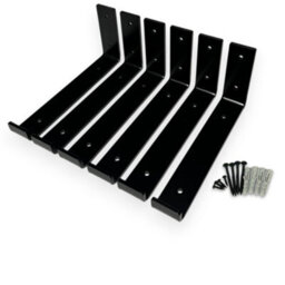 MKGT 6X Heavy Duty Industrial Shelf Brackets, Rustic Scaffold Board Brackets For Floating Shelves Wall-Mounted Shelving Brackets - thumbnail 1