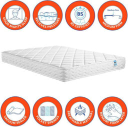 Home Treats Ottoman Bed Frame Double High Headboard Storage Bed  - Hybrid Mattress - thumbnail 8