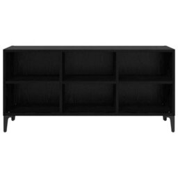Berkfield Black Oak Tv Stand Black Oak Particle Board Standard - thumbnail 5