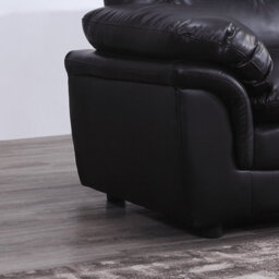 Furniture Instore Verona Black Leather 3+2 Seater Sofa Set Collection - thumbnail 5