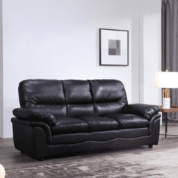 Furniture Instore Verona Black Leather 3+2 Seater Sofa Set Collection - thumbnail 3