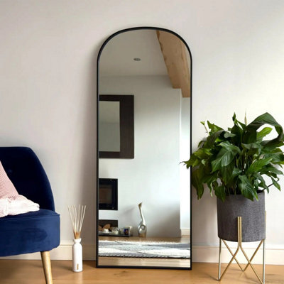 Jōbū Jobu Home - Yoko - Black Metal Gentle Arch Mirror - 150Cm X 60Cm - image 1