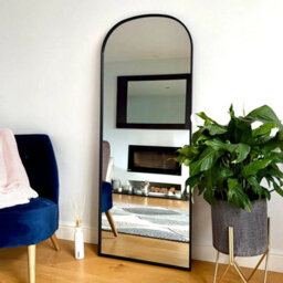 Jōbū Jobu Home - Yoko - Black Metal Gentle Arch Mirror - 150Cm X 60Cm - thumbnail 5