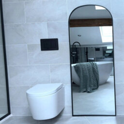 Jōbū Jobu Home - Yoko - Black Metal Gentle Arch Mirror - 150Cm X 60Cm - thumbnail 3