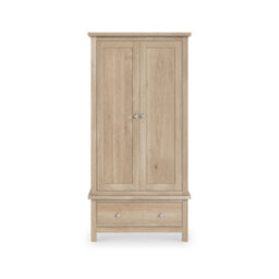 Farro Oak Double Wardrobe With Drawer - By Roseland Furniture - thumbnail 4