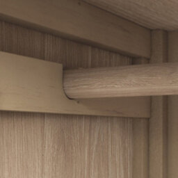 Farro Oak Double Wardrobe With Drawer - By Roseland Furniture - thumbnail 6