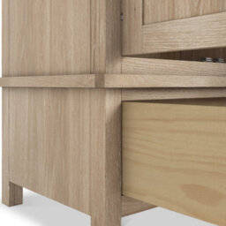 Farro Oak Double Wardrobe With Drawer - By Roseland Furniture - thumbnail 9