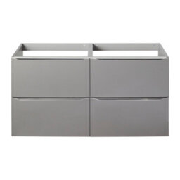 GoodHome Imandra Gloss Anthracite Wall-Mounted Bathroom Vanity Unit (H) 600mm (W) 1200mm - thumbnail 1