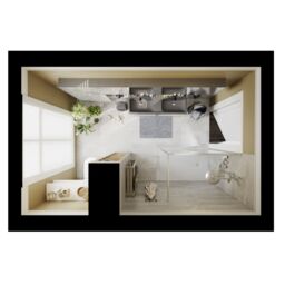 GoodHome Imandra Gloss Anthracite Wall-Mounted Bathroom Vanity Unit (H) 600mm (W) 1200mm - thumbnail 9