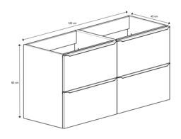 GoodHome Imandra Gloss Anthracite Wall-Mounted Bathroom Vanity Unit (H) 600mm (W) 1200mm - thumbnail 5