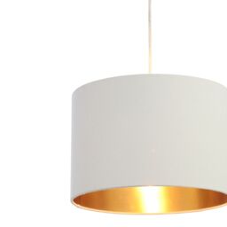 Inlight Helene Ivory Gold Effect Cylinder Light Shade (D)30Cm - thumbnail 6