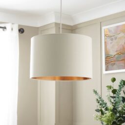Inlight Helene Ivory Gold Effect Cylinder Light Shade (D)30Cm - thumbnail 2