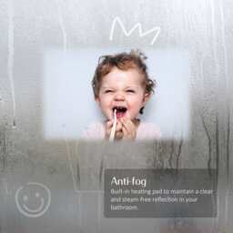 Emke Bluetooth Bathroom Mirror 1000 X 700mm Led Mirror With Touch Switch, Demister, Shaver Socket, 3X Magnifying - thumbnail 4