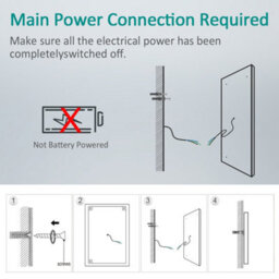Emke Bluetooth Bathroom Mirror 1000 X 700mm Led Mirror With Touch Switch, Demister, Shaver Socket, 3X Magnifying - thumbnail 8