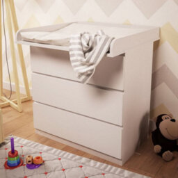 Kidsaw Changing Board Top Attachment, Compatible With Ikea Malm Chest Of Drawers, White - thumbnail 3