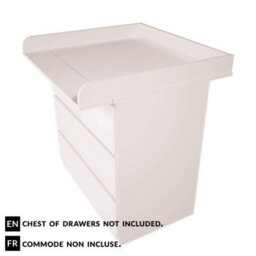 Kidsaw Changing Board Top Attachment, Compatible With Ikea Malm Chest Of Drawers, White - thumbnail 2