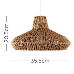 Valuelights Hamilton Natural Woven Natural Ceiling Light Shade Weave Rope Lampshade (D)35Cm - thumbnail 7