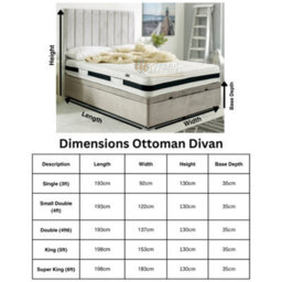 Urban Textures - Milan Ottoman Bed Rounded Headboard Side Lift: Boucle Grey - thumbnail 3