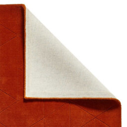 Orange Chequered , Geometric Luxurious , Modern , Plain , Wool Easy To Clean Rug For Bedroom, Living Room - 150Cm X 230Cm - thumbnail 2